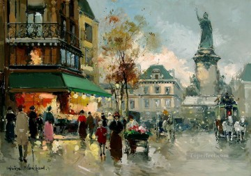 París Painting - AB plaza de la república 1 París